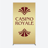 Aperturee - Aperturee Gold Casino Royale Inspired Rectangle Backdrop James Bond 007 Themed Party Decor Art Deco Adult Birthday